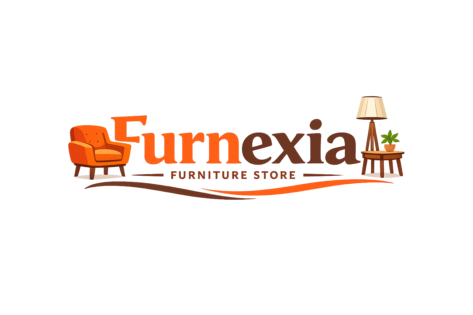 Furnexia furniture store logo design